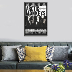 Bjiao Arctic Monkeys Favourite Worst Nightmare Art Vintage Poster, Black/White