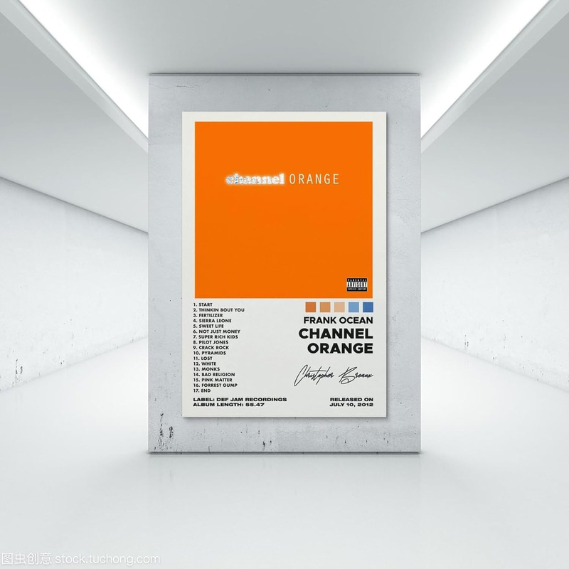 Frank Ocean Channel Orange Canvas Art Poster, Orange