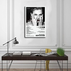 Yansheng 12 x 18-Inch Unframed Canvas Taylor Swift Reputation Album Cover Poster Wall Art, Multicolour