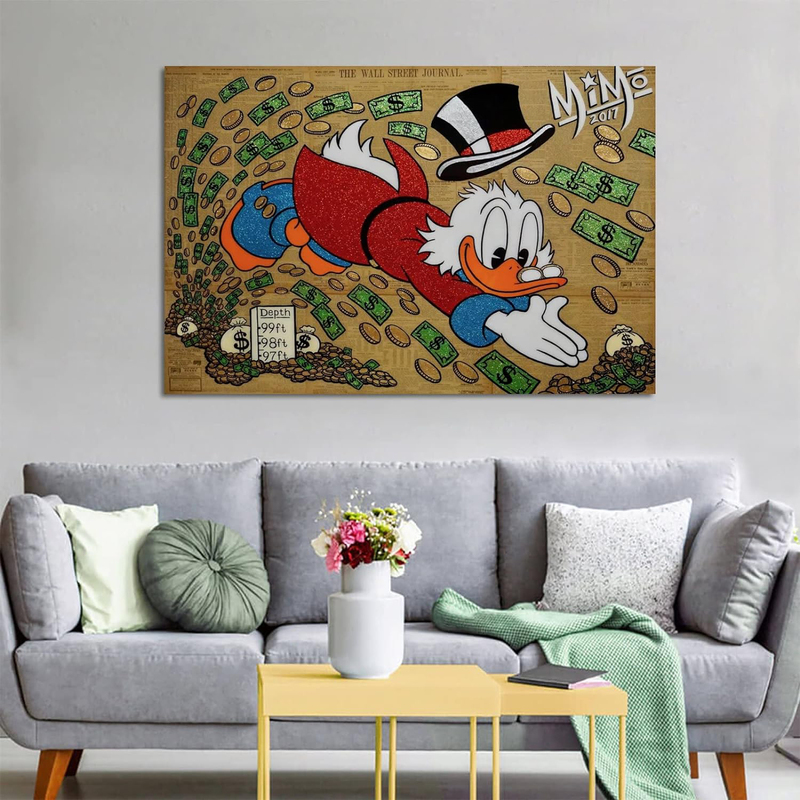 IWL ALEC-Monopol Scrooge Money Canvas Art Poster, 12 x 18 inch, Multicolour