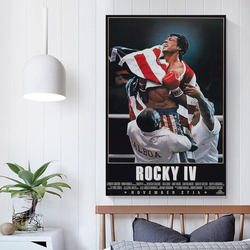 Shigle Rocky Balboa Iv Motivational Movie Poster, Multicolour