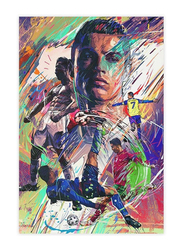 Cristiano Ronaldo Canvas Wall Art Poster, 12 x 18 inch, Multicolour