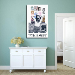 YANSHENG Framed Canvas 16 x 24-Inch Taylor Swift "The Eras Tour" Poster, Multicolour