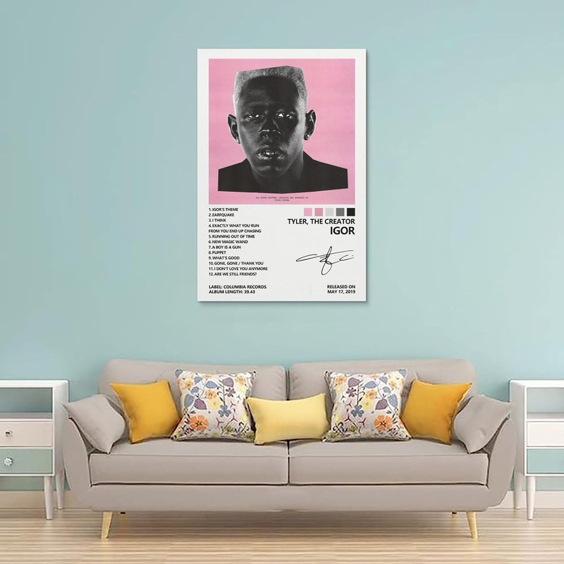 Shiwa Tyler Poster The Creator Igor Album Cover Canvas Wall Art Poster, 12 x 18 inch, Multicolour