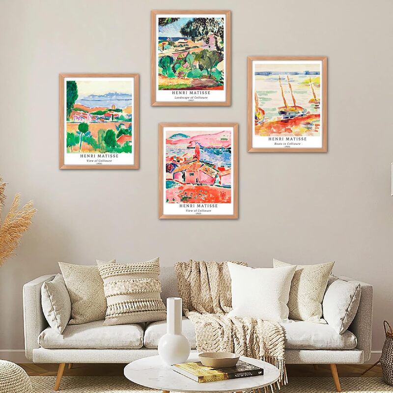 Berkin Arts Wall Art Unframed Prints Giclee Art Paper, 11 x 14 inch, 4 Pieces, Multicolour