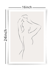 Pttktbm Abstract Woman Line Wall Art Canvas Poster, White