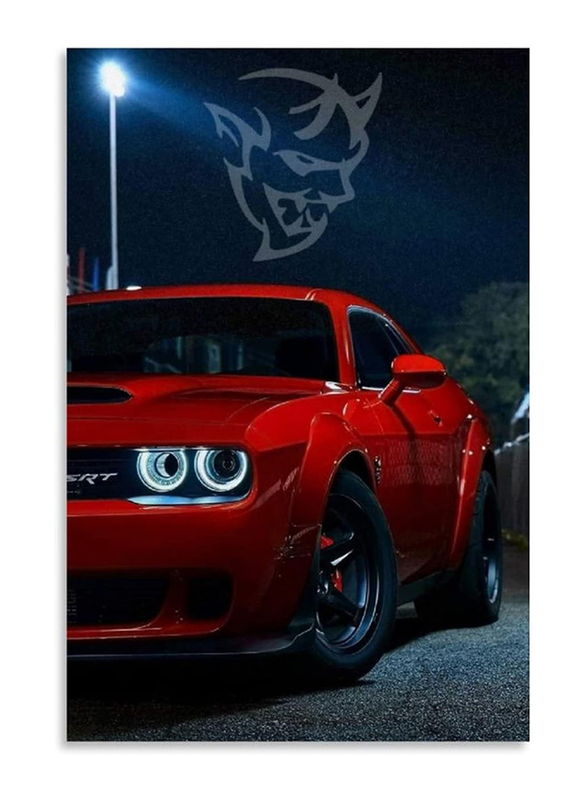 

Fhzy Caroster Dodge Demon Canvas Art Poster, Multicolour