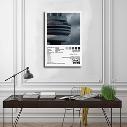 Qewrt Drake Views Album Cover Poster, 12 x 18-inch, Multicolour