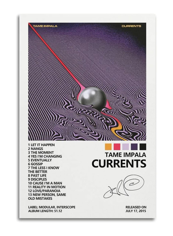 Suanye Tame Impala Currents Album Cover Poster, 12 x 18-inch, Multicolour