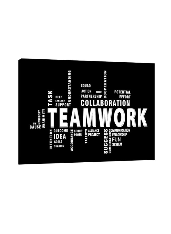 Amart Sun Teamwork Canvas Wall Poster, 36 x 24inch, Black