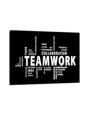 Amart Sun Teamwork Canvas Wall Poster, 36 x 24inch, Black