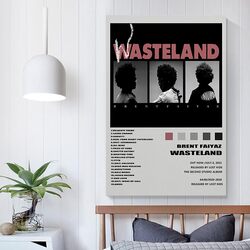 Ypxzzj Brent Poster Faiyaz Wasteland Album Cover Poster Wall Art Prints Painting Posters, Multicolour