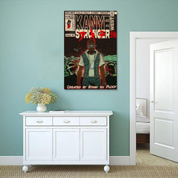 MOMOO Kanye West Poster Hip-Hop Comic Music Poster, Multicolour