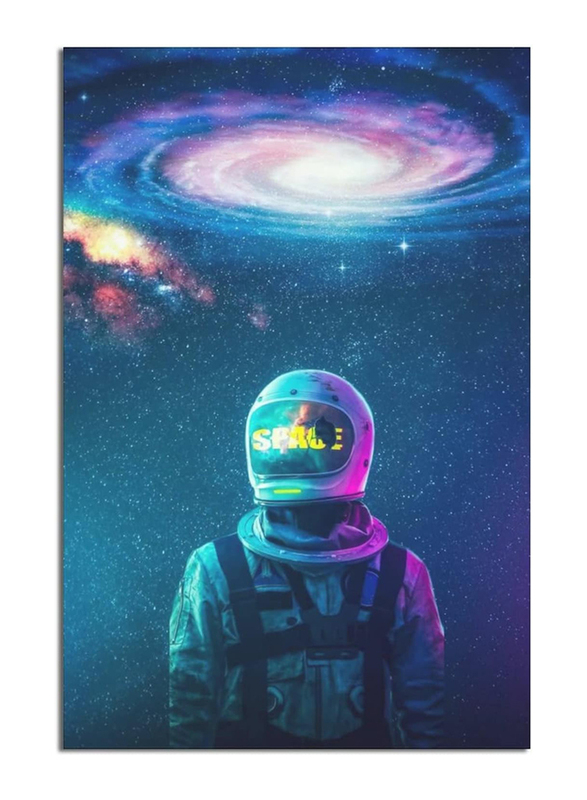 Xunmei Outer Space Galaxy Astronaut Starry Spaceman Canvas Poster, Multicolour