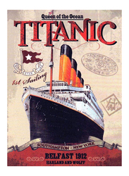 Wee Blue Coo Travel Transport Titanic Liner Disaster Queen Ocean Art Print Poster, Multicolour