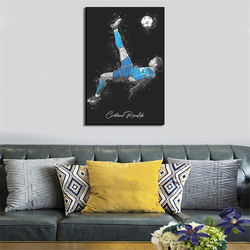 Wangt Football Sports Super Star Cristiano Ronaldo Poster, Multicolour