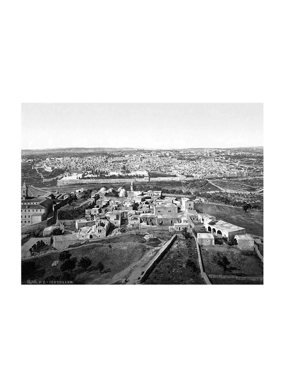 Wee Blue Coo Jerusalem City Palestine 1900 Vintage Old BW Art Print Poster, Multicolour