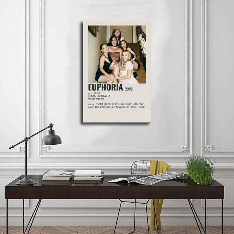 Euphoria TV Drama 2 Canvas Poster, 12 x 18-inch, Multicolour