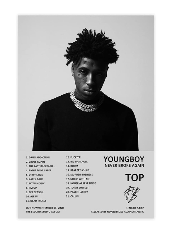 Youngboy Poster Never Broke Again Poster, Black/White