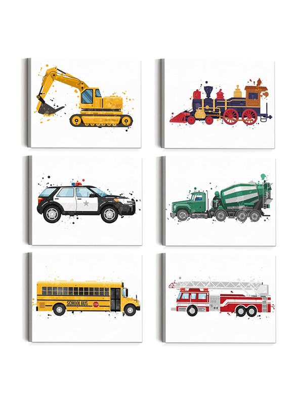 Iarttop Framed Truck Wall Poster, 6 Piece, 12 x 16inch, Multicolour
