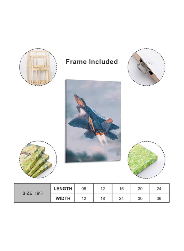 LERPET Military F-22 Raptor Jet Fighter Airplane Plane Flying Flight Posters, Multicolour