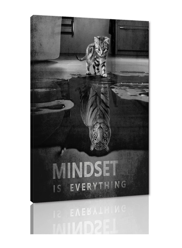 Yatsen Bridge Mindset is Everything Inspirational Positive Office Wall Poster, 12 x 18inch, Black