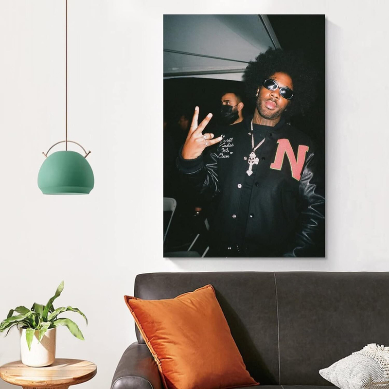 WPYST Decorative Fabric Wall Posters Aesthetic Rapper Design for Frameless Room Decor, Multicolour