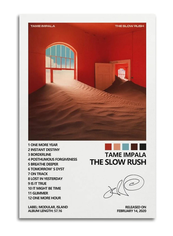 Suanye Tame Impala Poster The Slow Rush Album Cover Poster, 12 x 18 inch, Multicolour