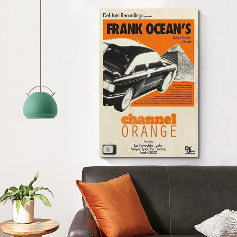 Chixx Frank Ocean Channel Orange Poster Canvas Art Poster, Multicolour