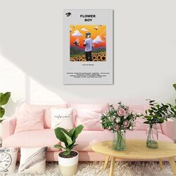 Weruto Tyler The Creator Flower Boy Canvas Wall Art Poster, 12 x 18 inch, Multicolour