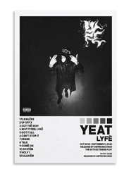 Chiwa Yeat Lyfe Poster Album Cover Posters, 12 x 18 inch, Black/White