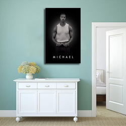 XIUXIN Male Movie Star Pictures Michael B Jordan Canvas Poster, 12 x 18 inch, Multicolour