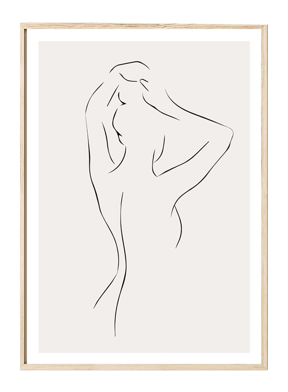 Pttktbm Abstract Woman Line Wall Art Canvas Poster, White