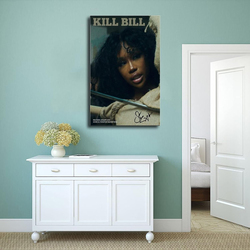 SZA Repper Music Cover Room Aesthetics Canvas Poster, Multicolour