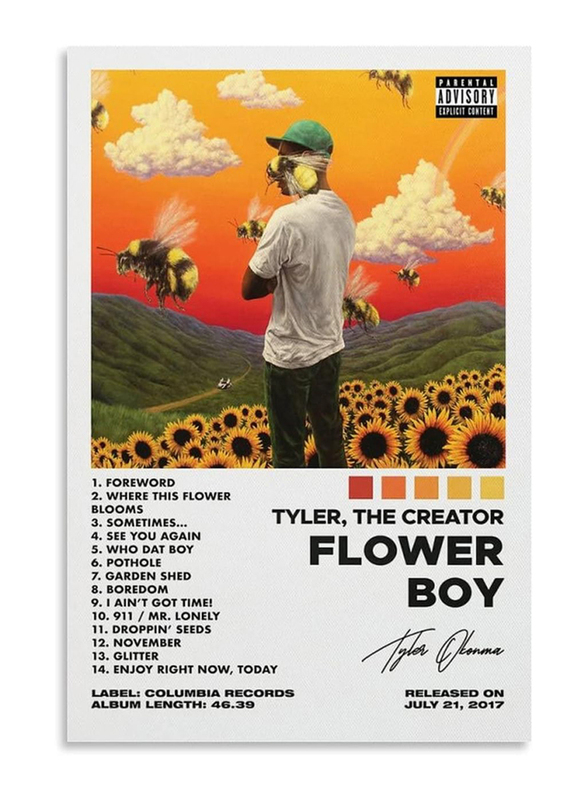 Ypxzzj Tyler Flower Boy Canvas Poster, Multicolour