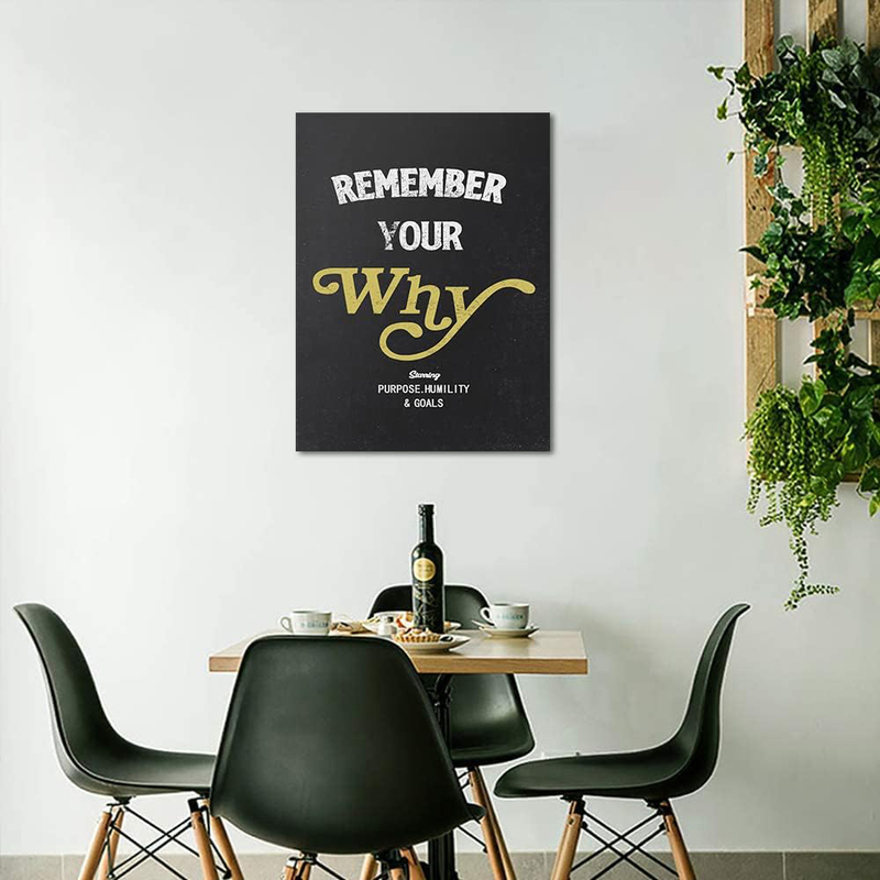 Yatsen Bridge Remember Your Why-inspirational Office Quotes Wall Art, Multicolour