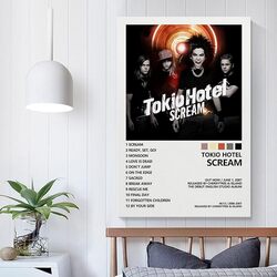 Chaue Tokio Hotel Scream Album Cover Aesthetic Canvas Wall Artworks, Multicolour