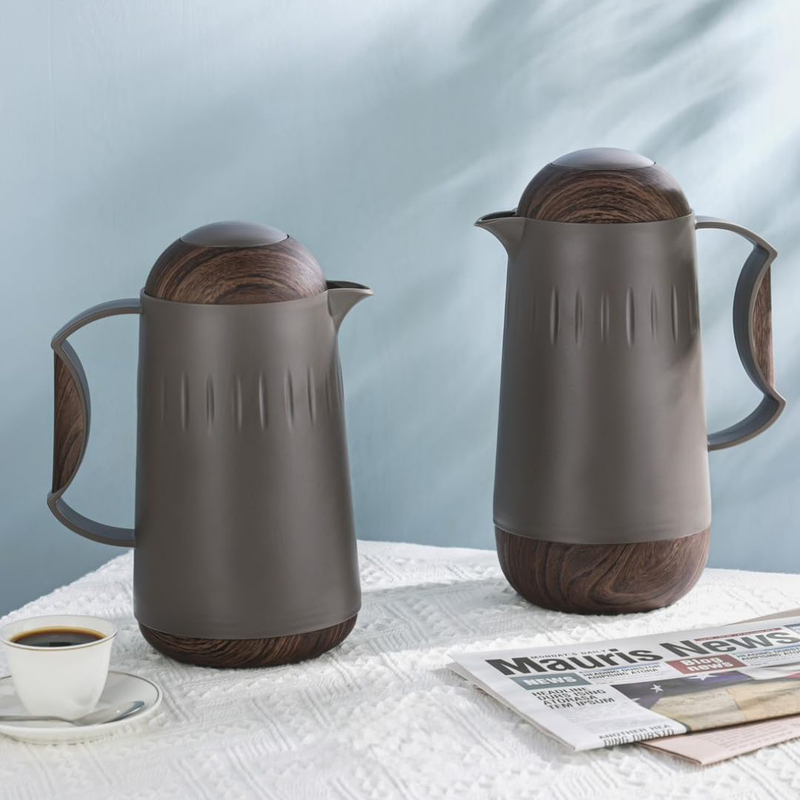 Luxurious A Fusion of Captivating Finishes Twin Thermos Set, 2 Pieces, Grey