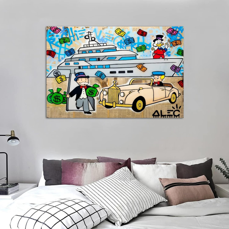 EWM Alec Monopolys Yacht Rolls Canvas Art Poster, 16 x 24 inch, Multicolour