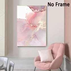 Pttkktbm Abstract Marble Canvas Wall Art Pink Marble Pictures, Multicolour