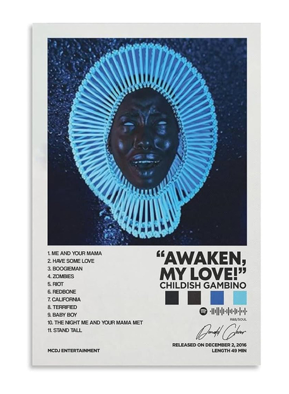 

Astral Astrl Childish Gambino Awaken, My Love! Album Cover Canvas Posters, 40 x 60cm, Multicolour