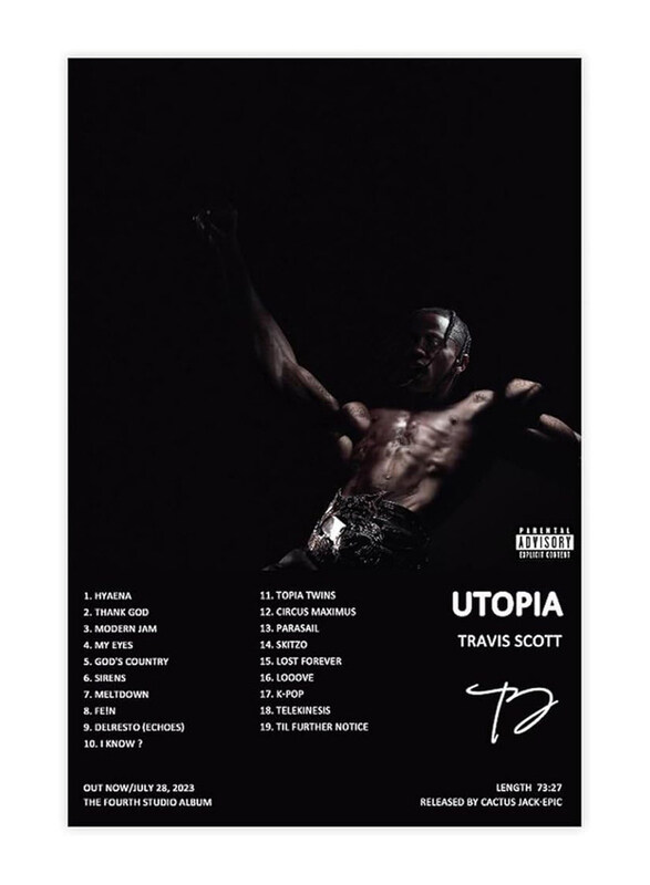 

Sigeliu Travis Scott Utopia Album Cover Canvas Poster, Multicolour