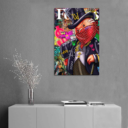 Ewm Alec Monopolys Graffiti Canvas Art Poster, Multicolour