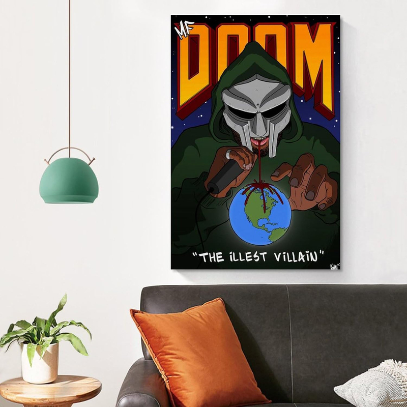 Mf Doom the Idlest Villains Music Album Cover Poster, Multicolour