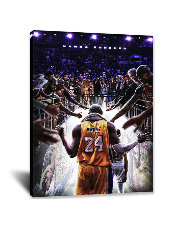 

OPIC Kobe Legendary Basketball Player Fabric Art Poster with Fabric Design Gigi, Sports & Oil Star Inspirational Posters Wall Decor for Bedroom, Offic