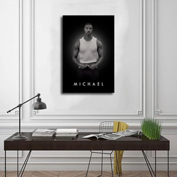 XIUXIN Male Movie Star Pictures Michael B Jordan Canvas Poster, 12 x 18 inch, Multicolour