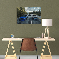 Splicing Car Poster JDM Supra VS R34 Wall Printed Art Canvas Bedroom Decor Stickers for Home Decoration, Multicolour
