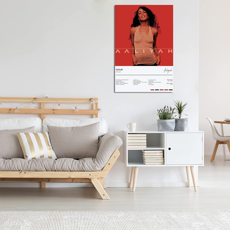 Kgarb Aaliyah Music Album Canvas Posters, 12 x 18inch, Multicolour