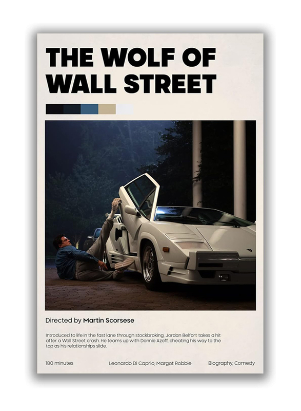 Auetrcls The Wolf of Wall Street Classic Movie Poster, 16 x 24-inch, Multicolour