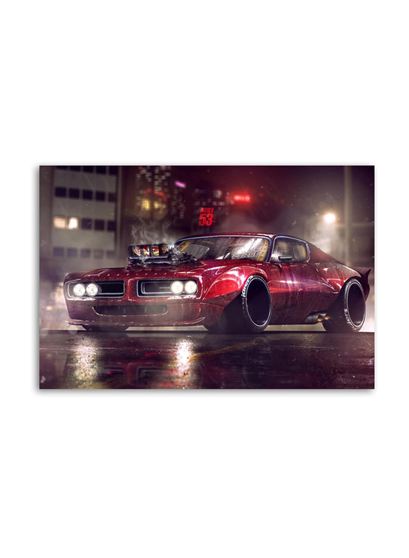 IBH Dodge Car Charger Decorative Painting Canvas Poster, Multicolour